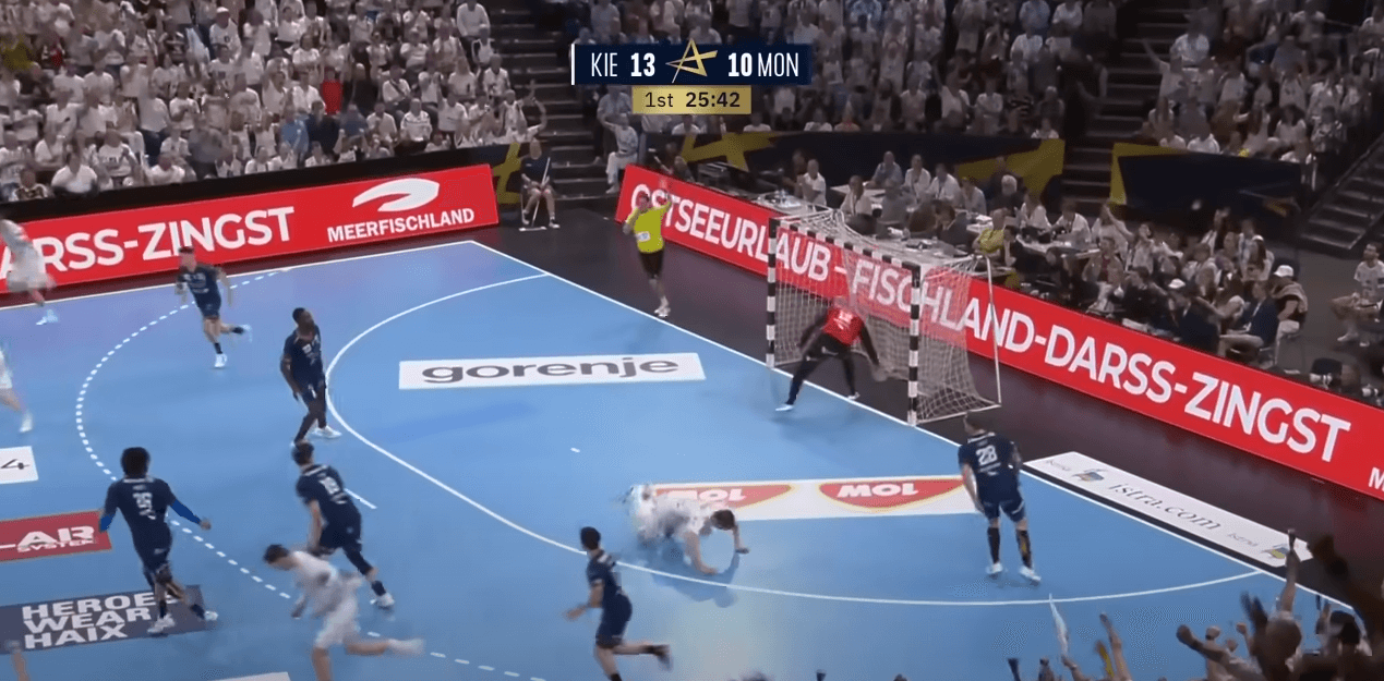 Spielwerbung Meerfischland beim THW Kiel Spiel