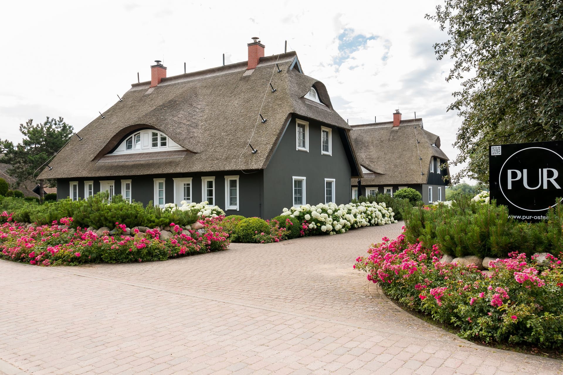 Außenansicht eines charmanten Ferienhauses
