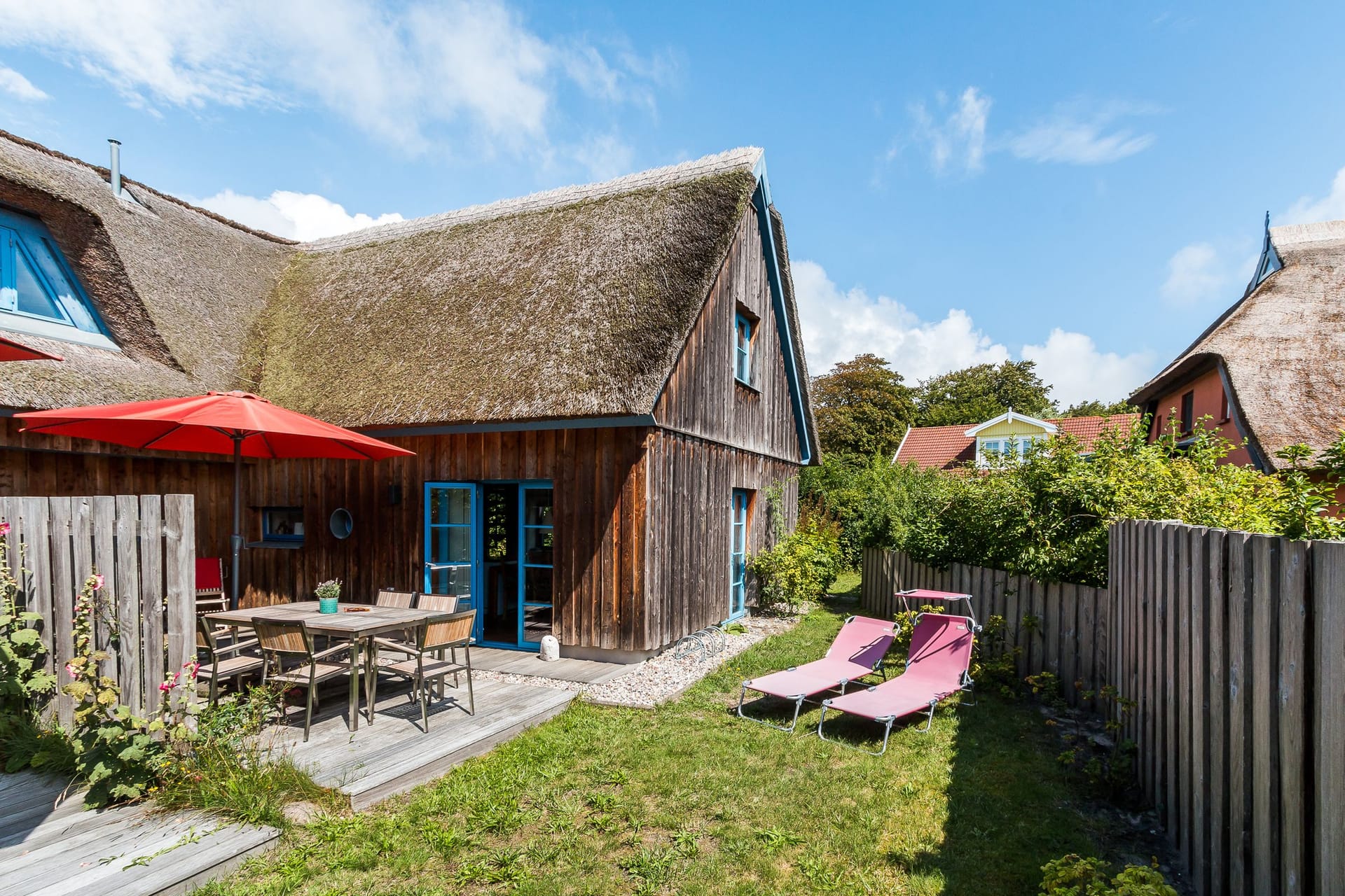 Außenansicht eines charmanten Ferienhauses