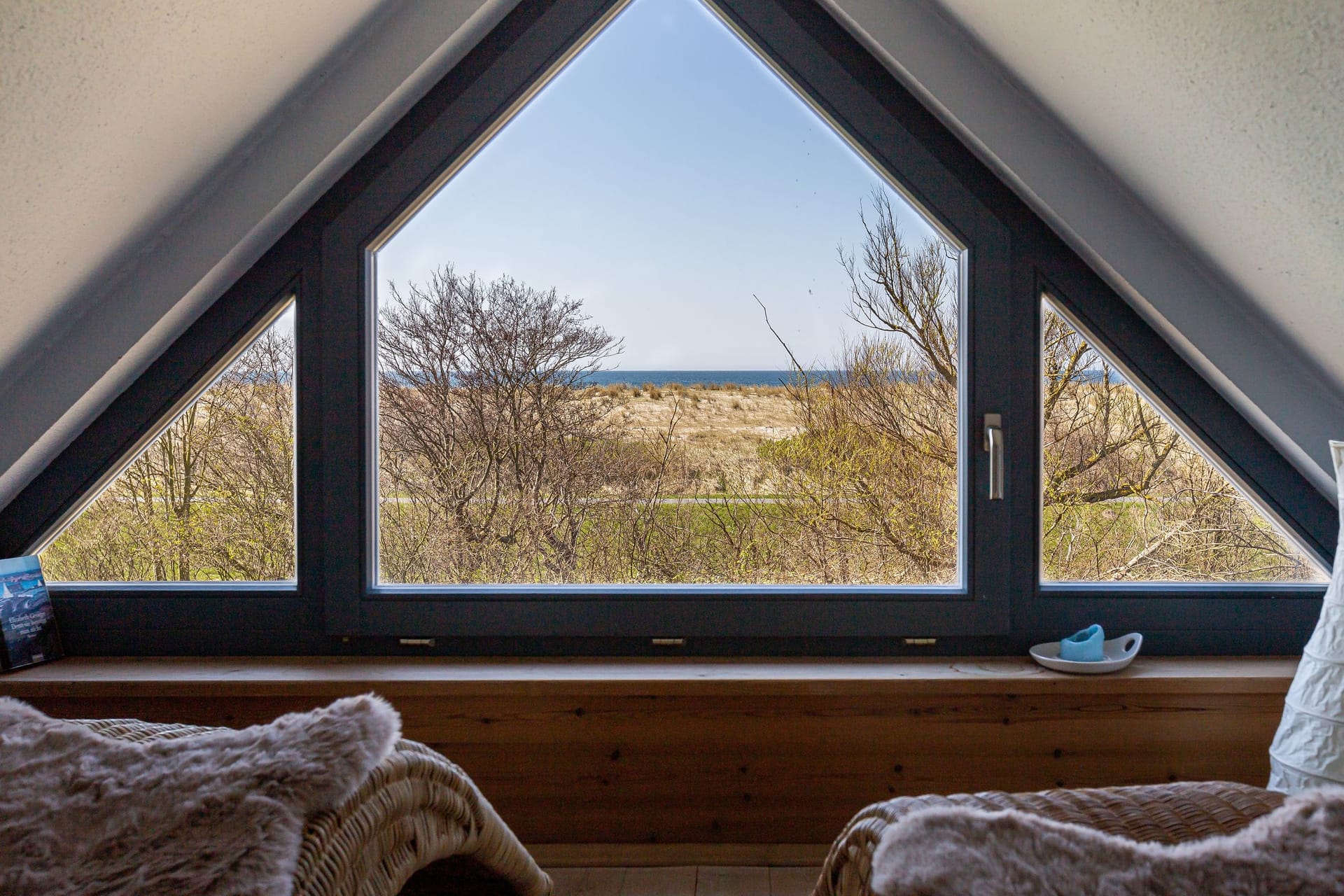 Aussicht auf die Dünen und das Meer