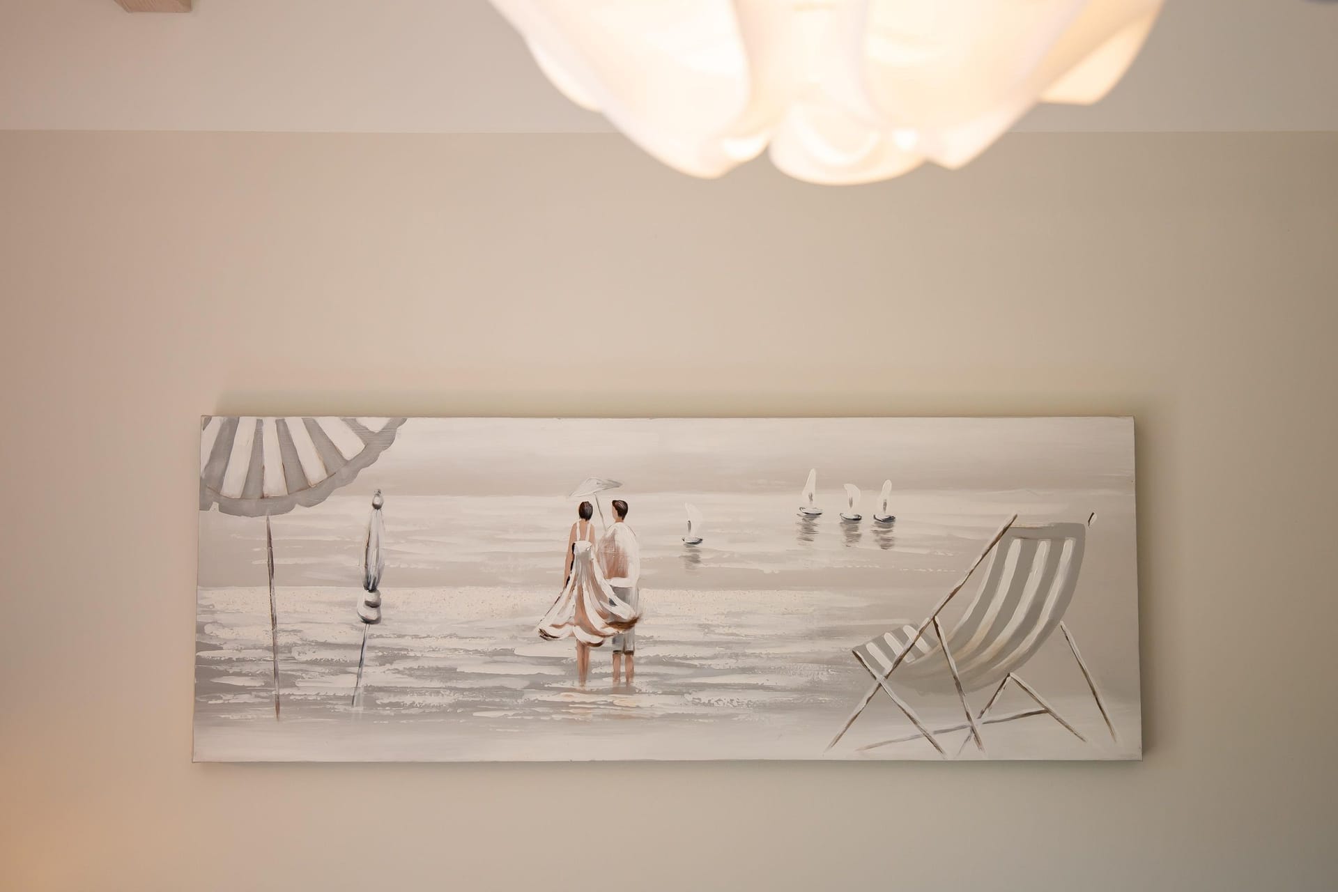 Gemälde eines Paares am Strand
