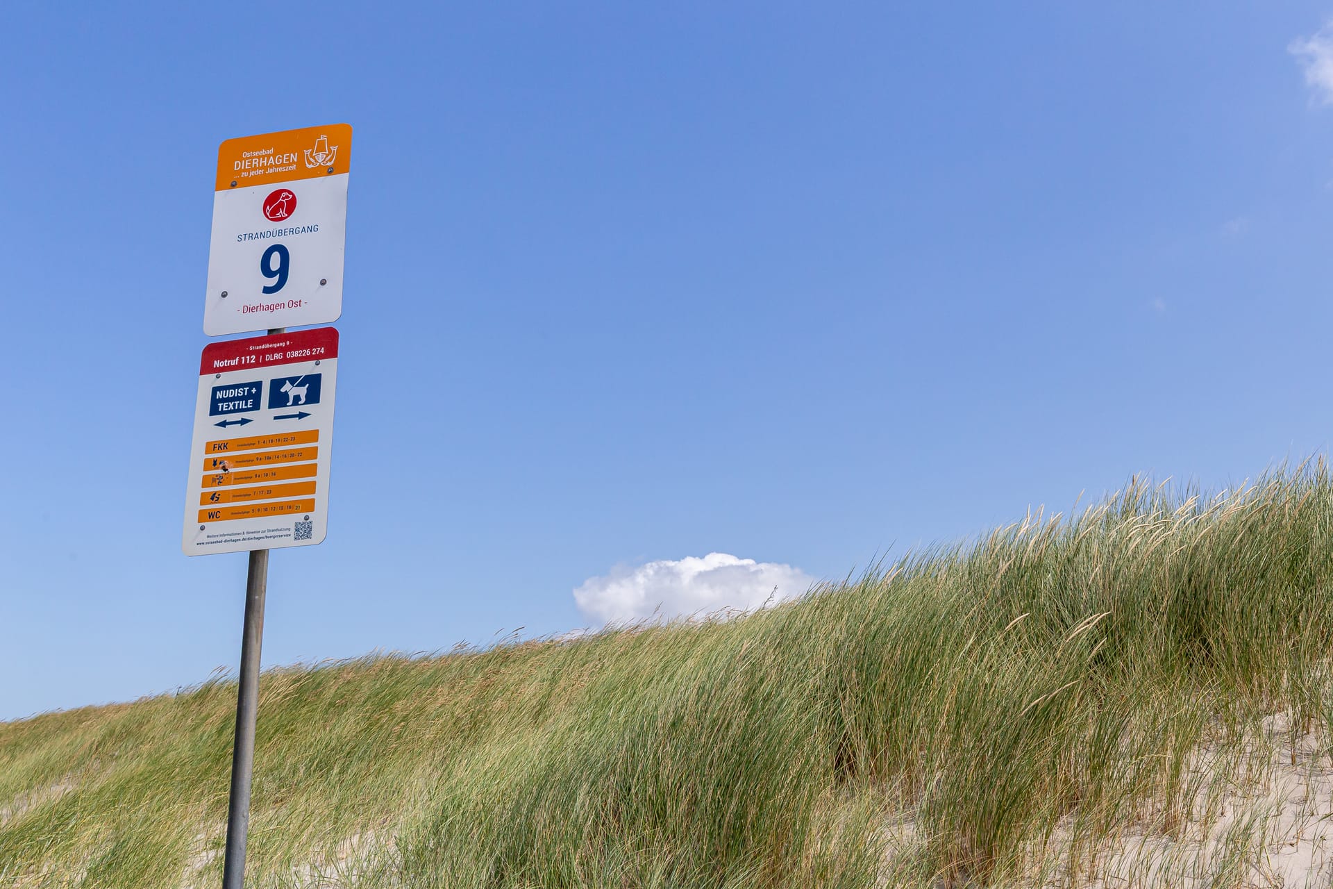 Strandübergang 9 in Dierhagen Ost mit Dünen
