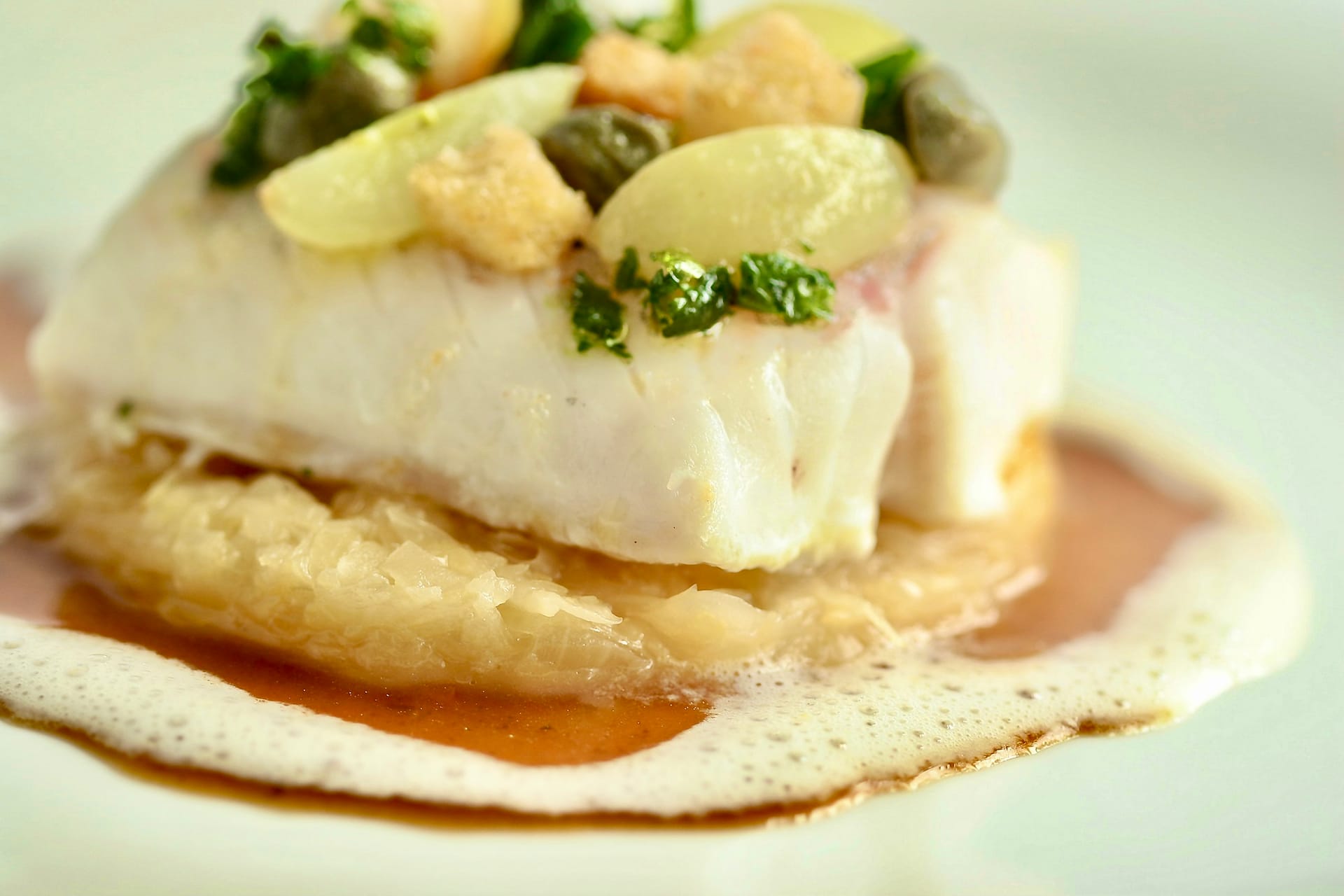 Gourmetgericht mit frischem Fisch aus der Ostsee
